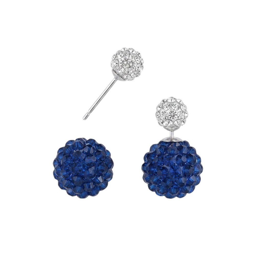 PASANTE BOLITA DE FUEGO AZUL/BLANCO 1,2cm C-101B