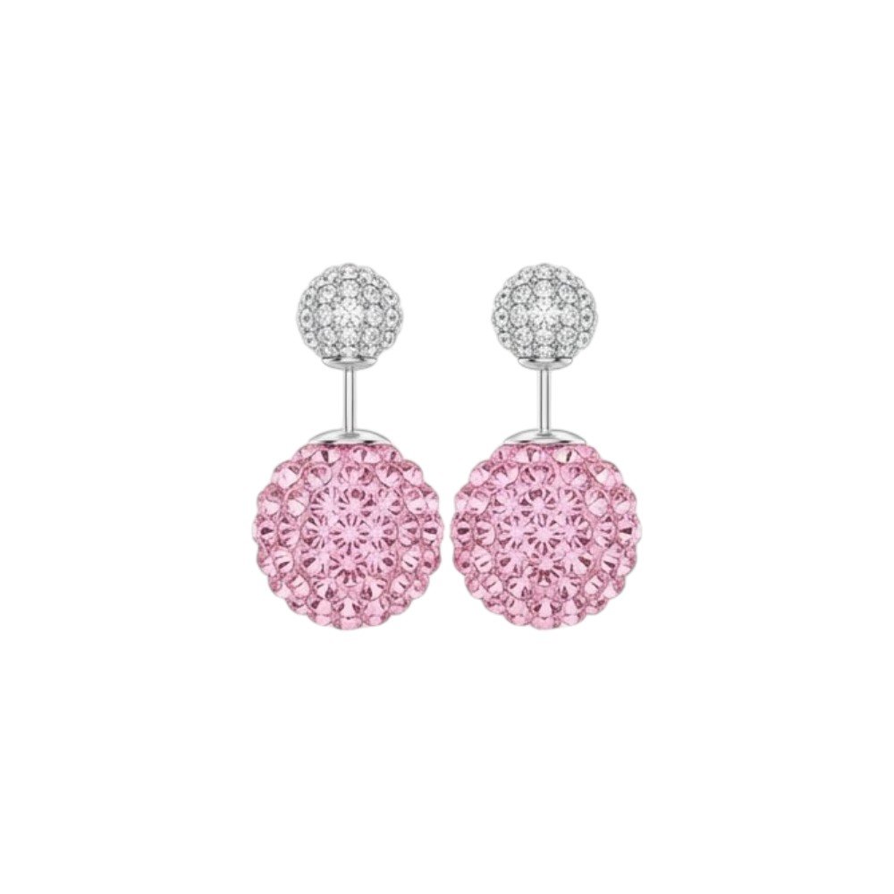 PASANTE BOLITAS DE FUEGO ROSA/BLANCO 1,2cm C-101B