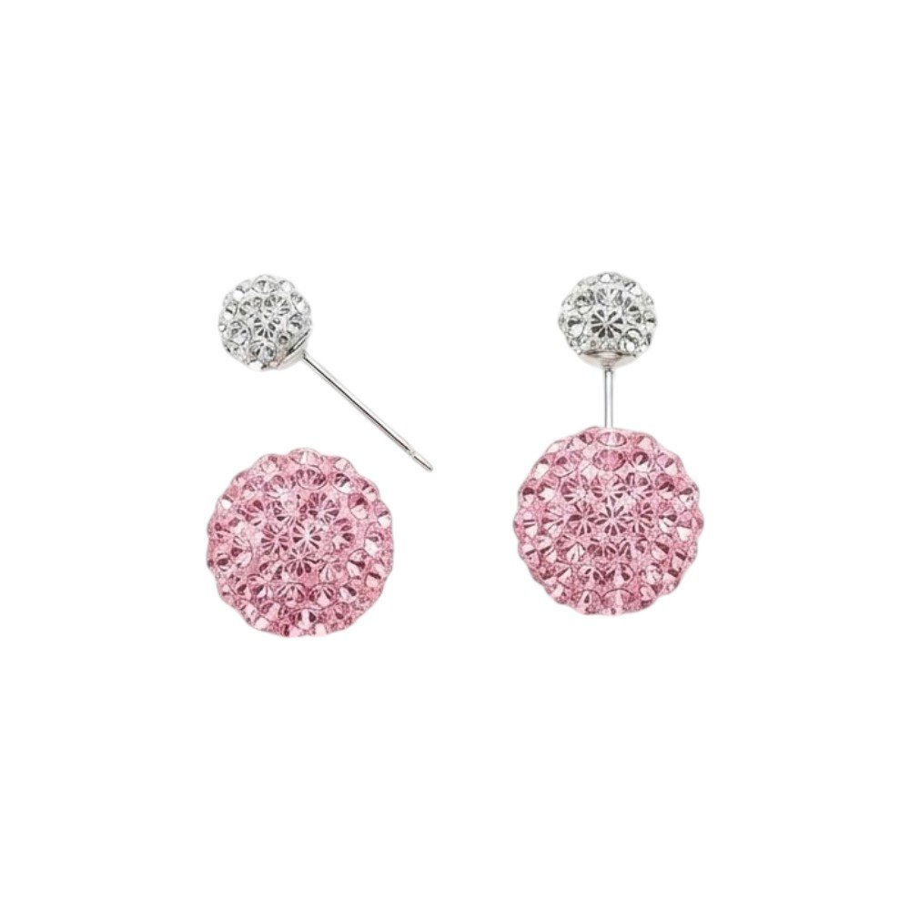 PASANTE BOLITAS DE FUEGO ROSA/BLANCO 1,2cm C-101B
