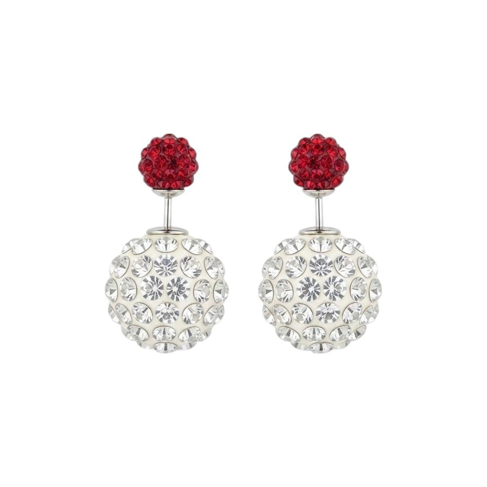 `PASANTE BOLITAS DE FUEGO BLANCO/ROJO 1,2cm C-101B