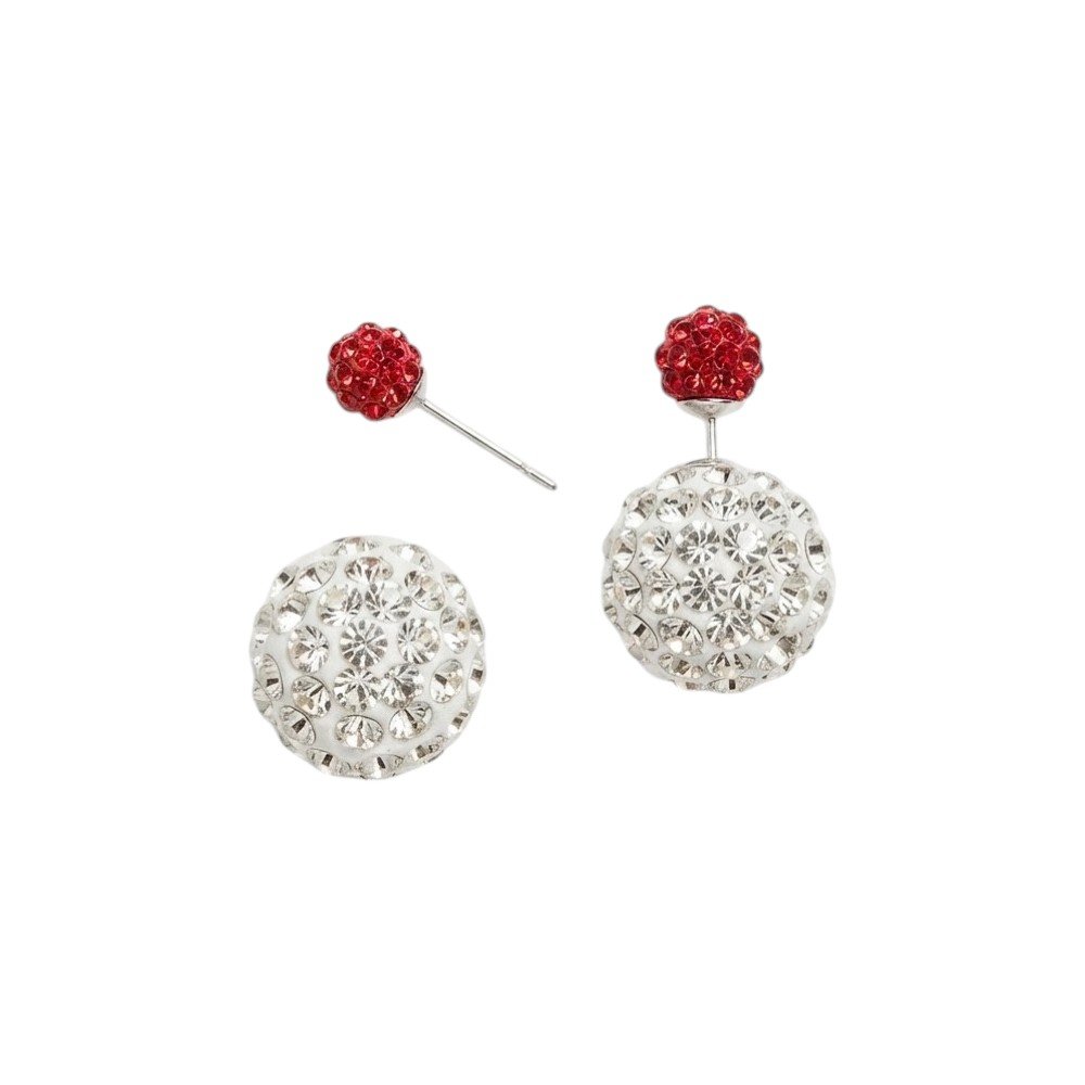 `PASANTE BOLITAS DE FUEGO BLANCO/ROJO 1,2cm C-101B