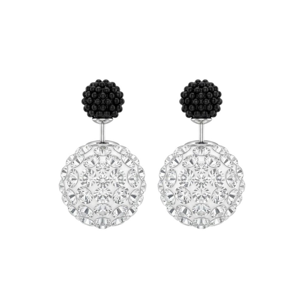 PASANTE BOLITAS DE FUEGO BLANCO/NEGRO 1,2cm C-101B