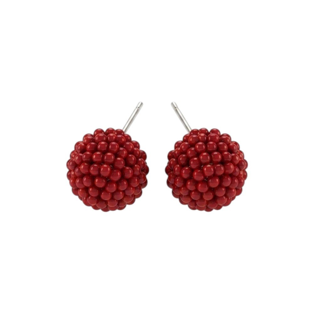 PASANTES BOLITA DE FUEGO ROJA 1,4cm C-101B