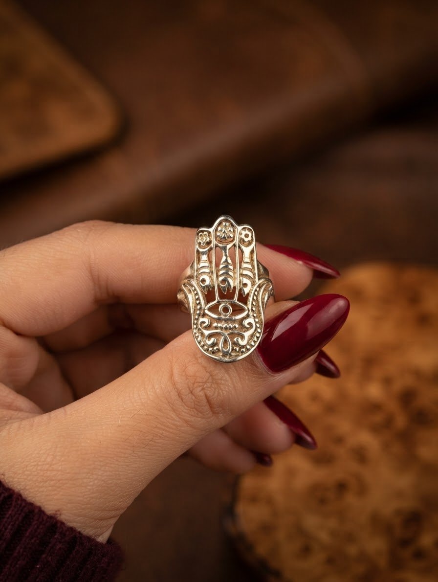 ANILLO MANO DE FATIMA "TALLE UNICO #6" C-102C