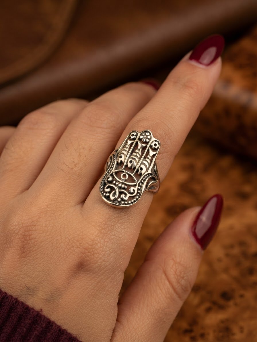 ANILLO MANO DE FATIMA "TALLE UNICO #6" C-102C