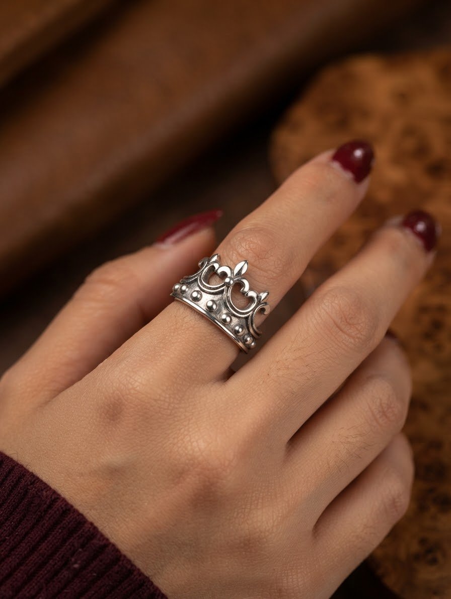 ANILLO CORONA "TALLE UNICO #8" C-102C