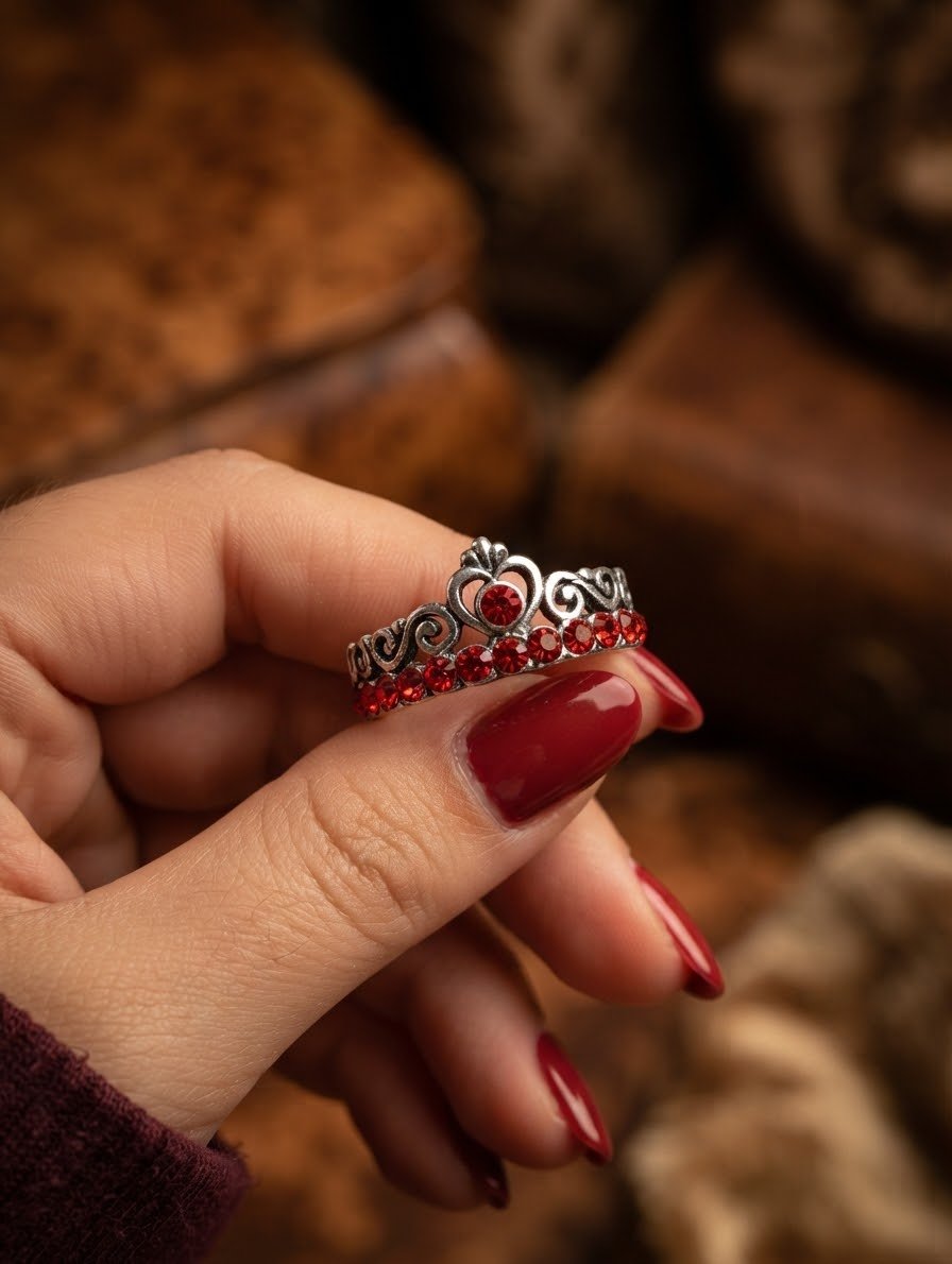 ANILLO  CORAZON ROJA C-102B