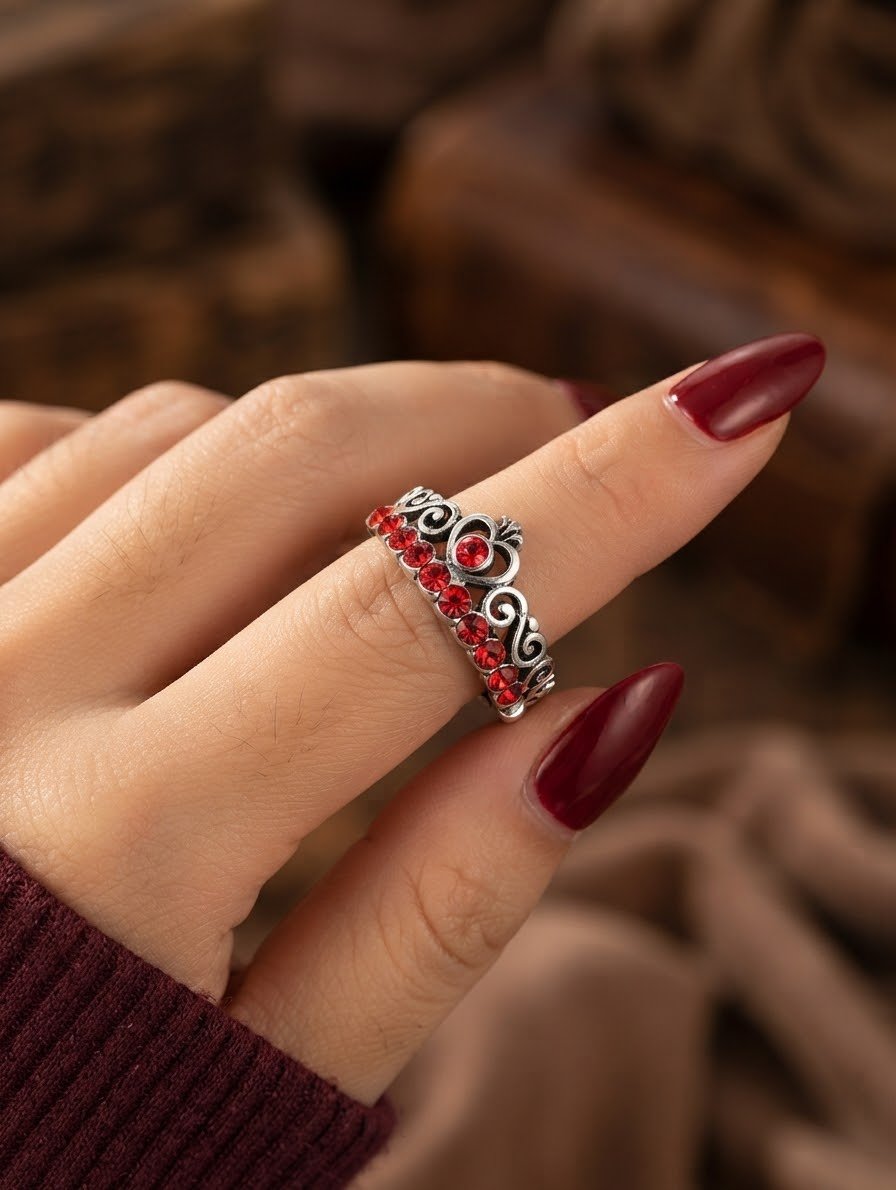 ANILLO  CORAZON ROJA C-102B